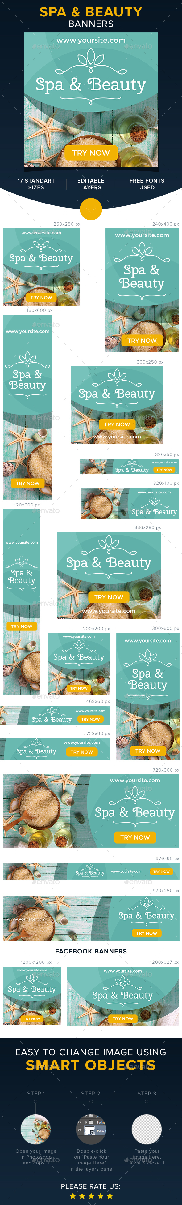 Beauty & Spa banners - Banners & Ads Web Elements