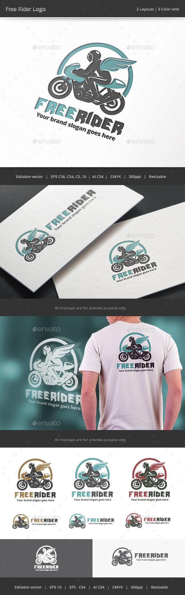 Freedom Rider Logo - Vector Abstract