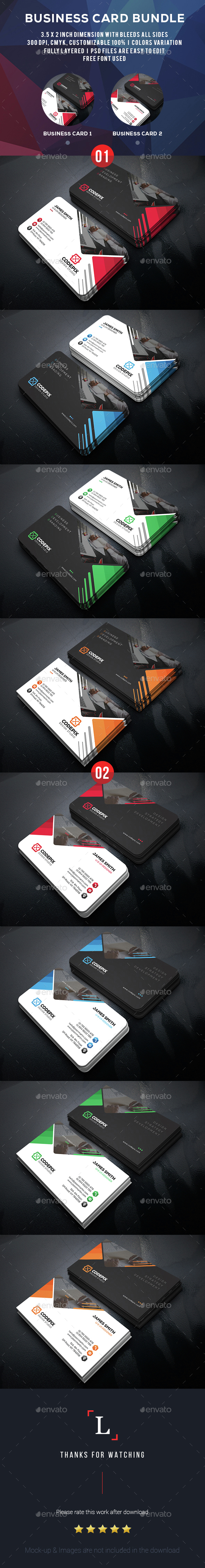 Development Busines Card 2in_1 - Business Cards Print Templates