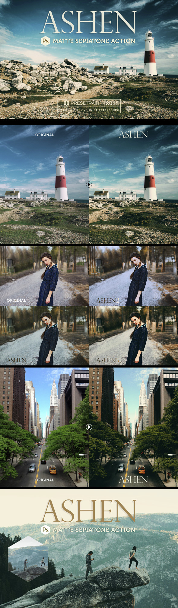 Ashen Landscape Photoshop Action - Photo Effects Actions