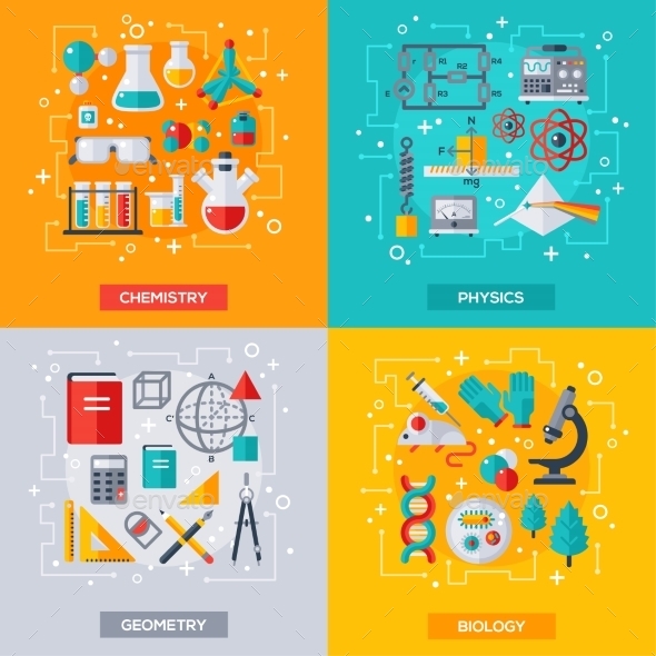 Flat Design Vector Concepts Education and Science - Miscellaneous Conceptual