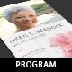 Magnolia Funeral Program Template