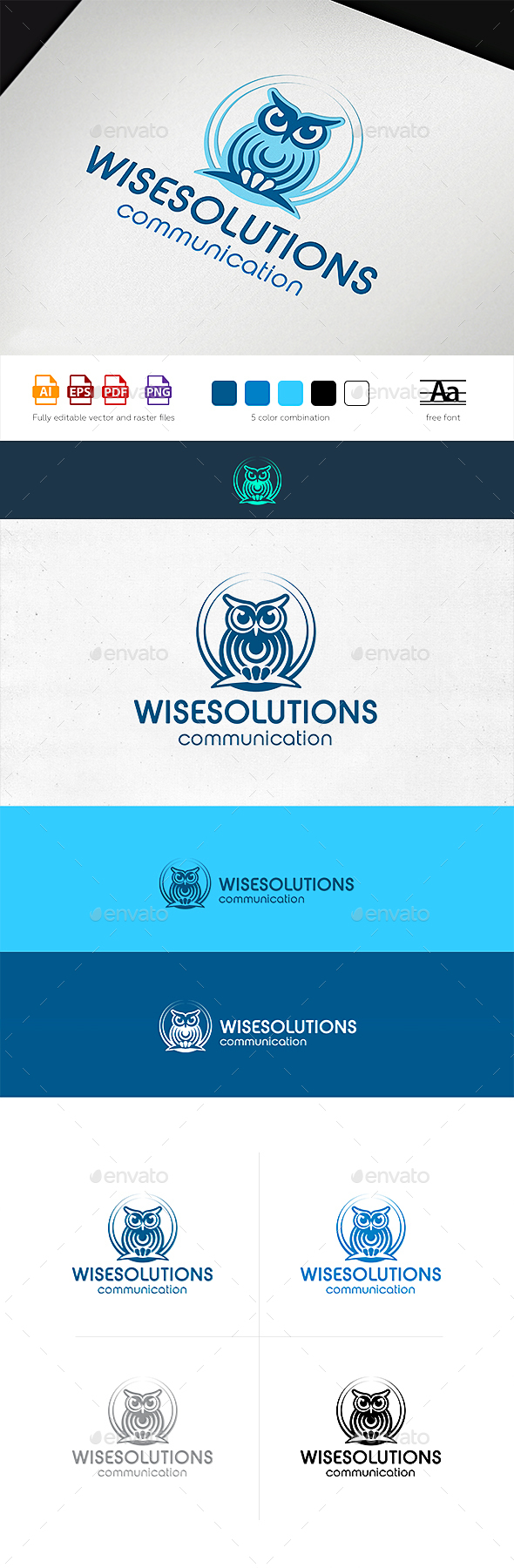 WiseSolutions Communication Logo Template - Animals Logo Templates