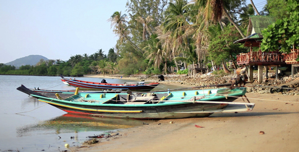 Longtail Boat On The Island