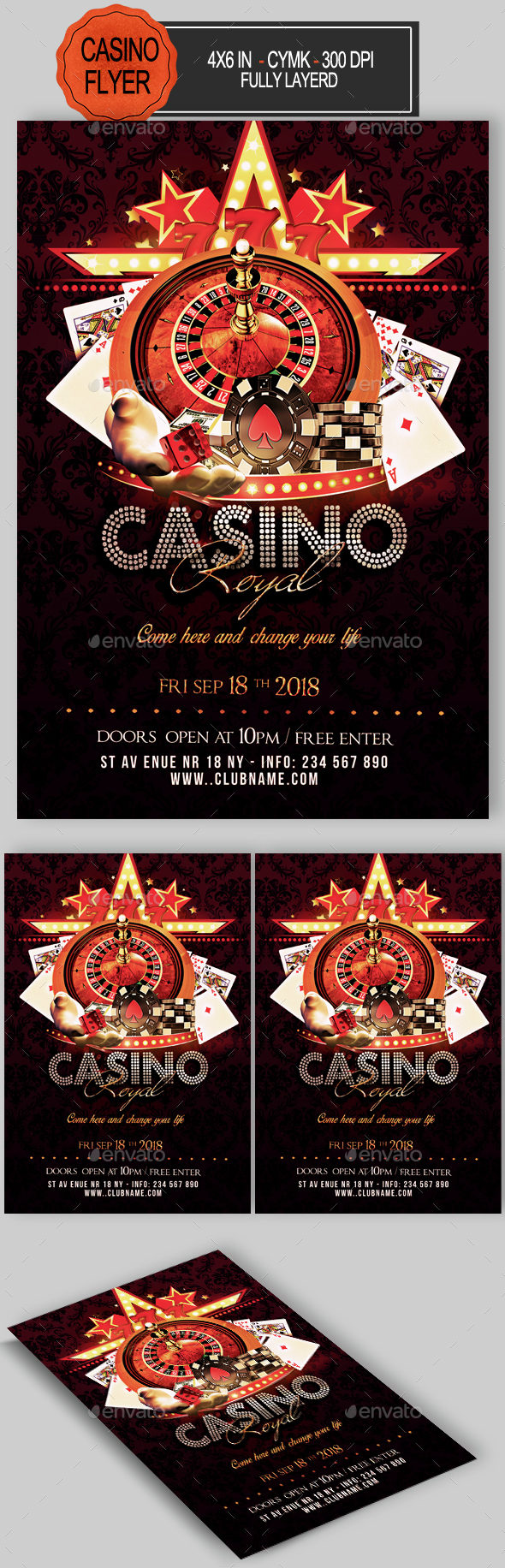 Casino Flyer - Clubs & Parties Events