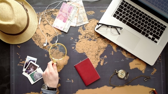 Two Young People Together Planning Trip To Europe alt