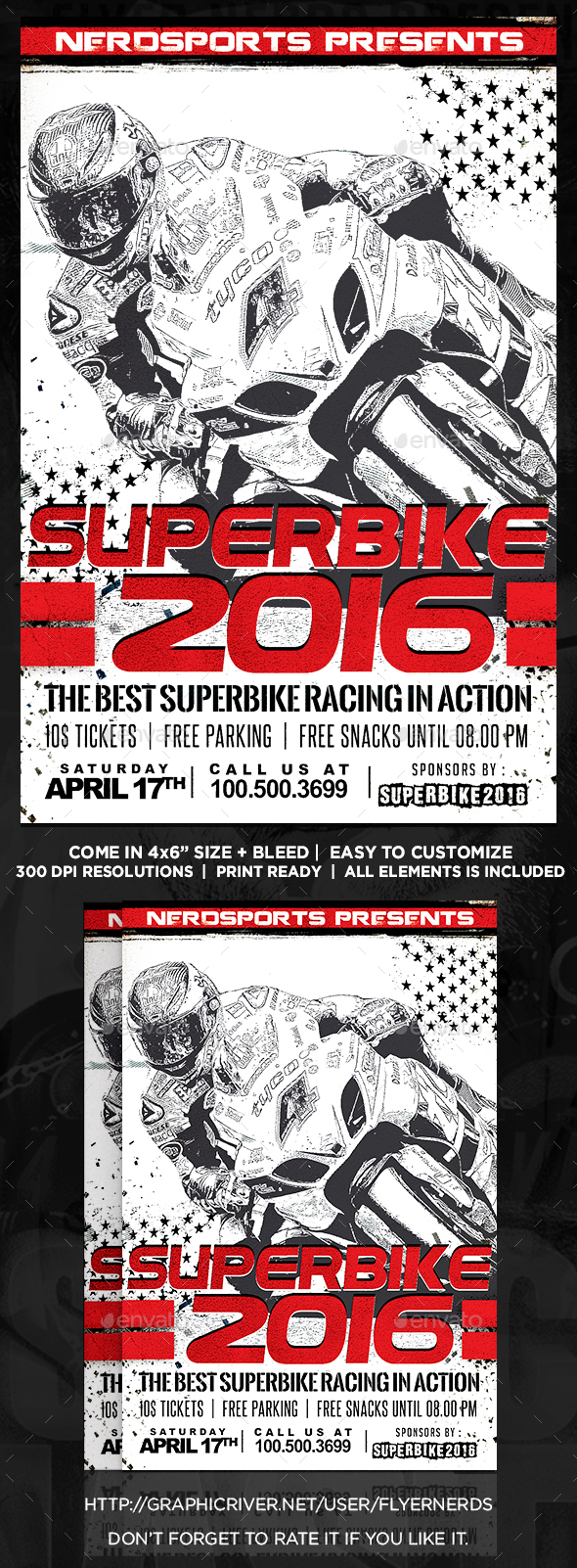 Superbike Championships Sports Flyer - Sports Events