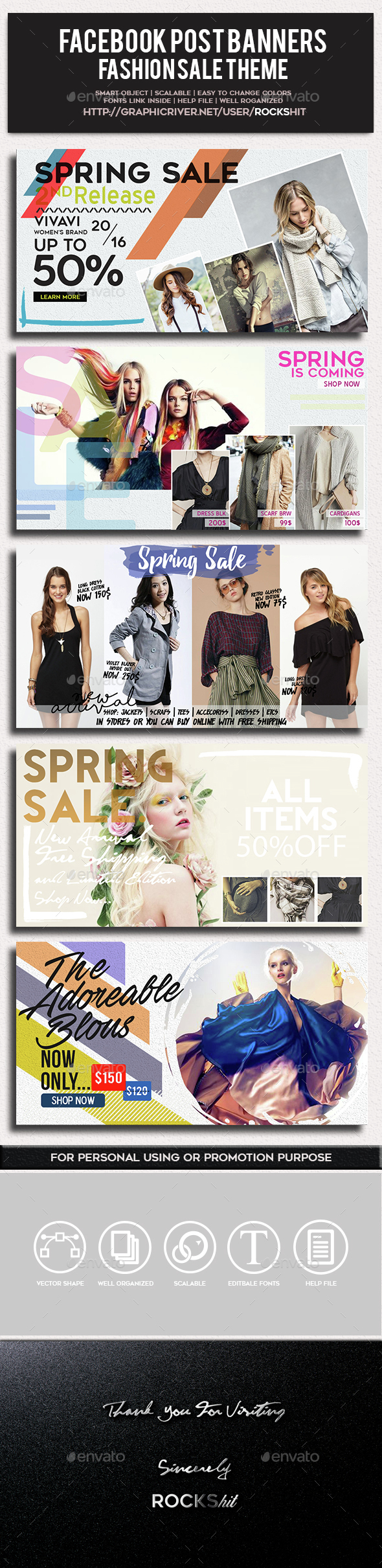 Facebook Post Banners Vol. 5 - Facebook Timeline Covers Social Media