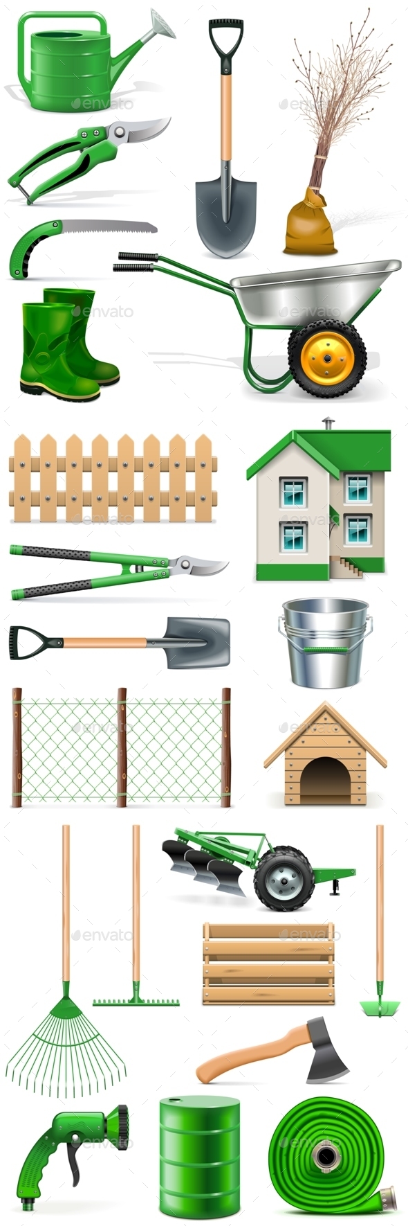 Garden Icons Set - Industries Business