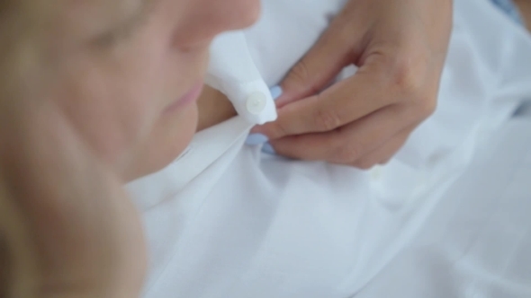  Sexy Woman Unbuttoning Blouse alt