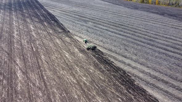 View From the Height of an Agricultural Tractors