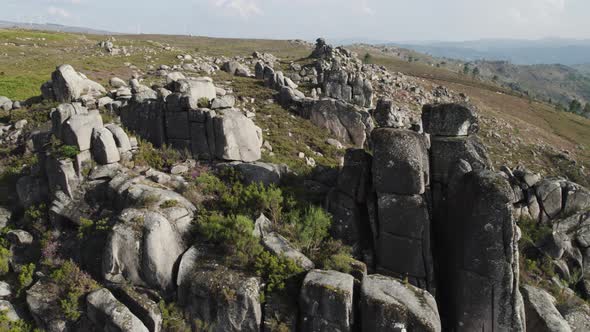 Rugged and rocky landscape of Geres National Park. Beauty in nature