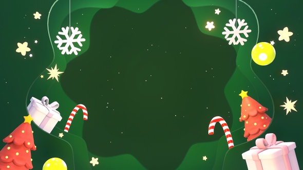 Green Xmas Paper Art alt