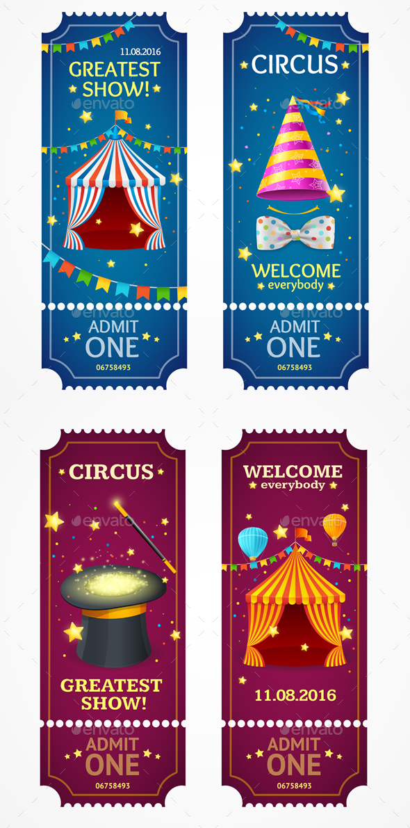 Circus Tickets Set - Industries Business