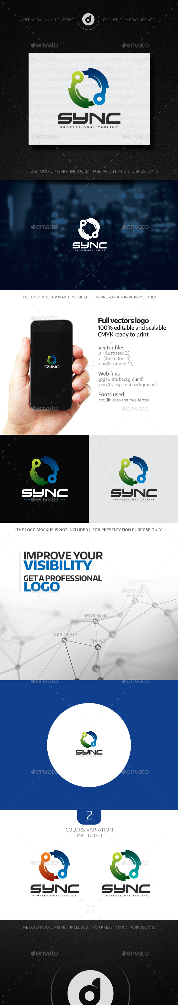 Sync Logo - Abstract Logo Templates