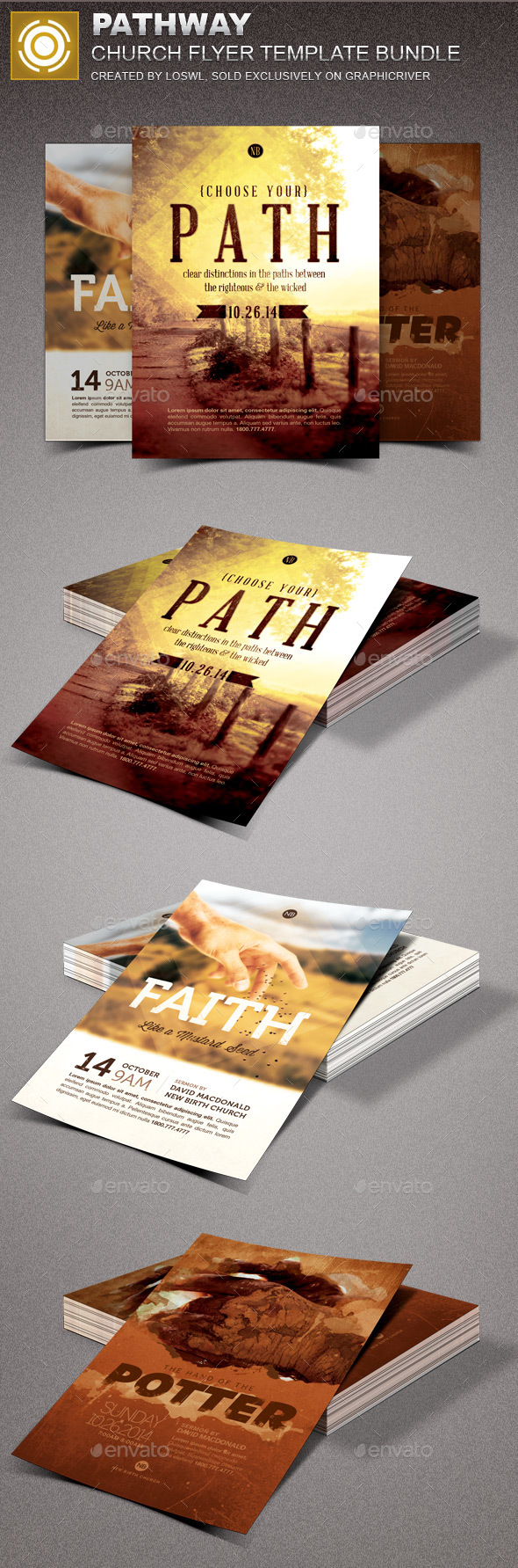 Pathway Church Marketing Flyer Bundle - Church Flyers
