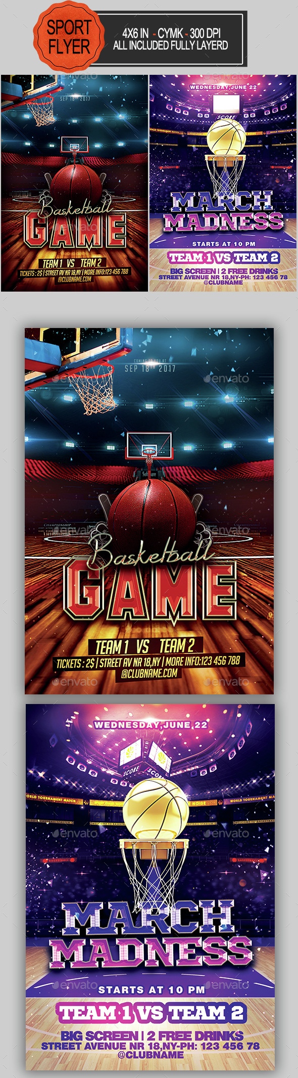 Basketball Flyer Bundle - Sports Events