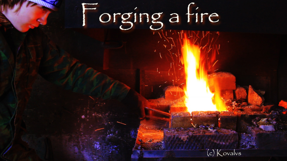 Forging Fire For Heating Metal