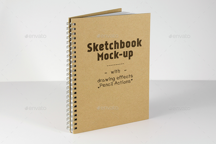 Download Sketchbook Mockup Sketch Actions By Krzysztofbobrowicz Graphicriver