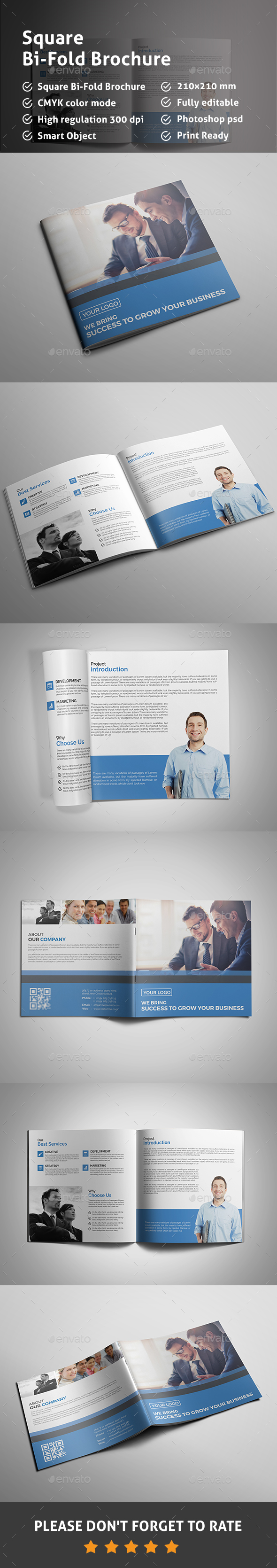 Square Bi Fold Brochure - Corporate Brochures