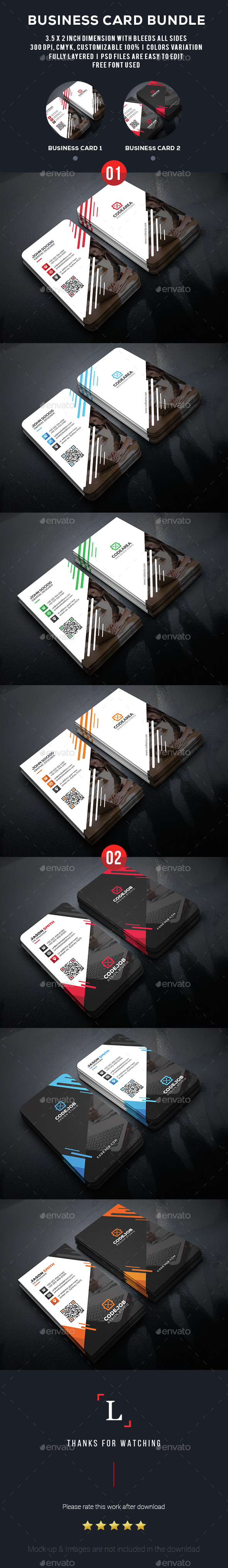 Elegant Business Card Bundle - Business Cards Print Templates