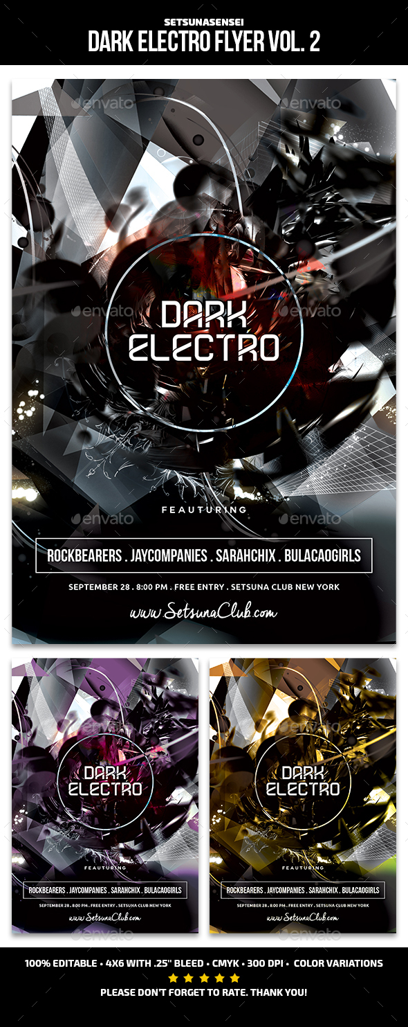 Dark Electro Flyer Vol. 2 - Clubs & Parties Events