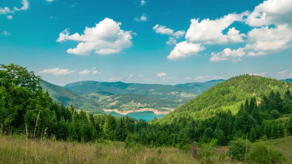 Amazing View of Zaovine Lake in West Serbia alt