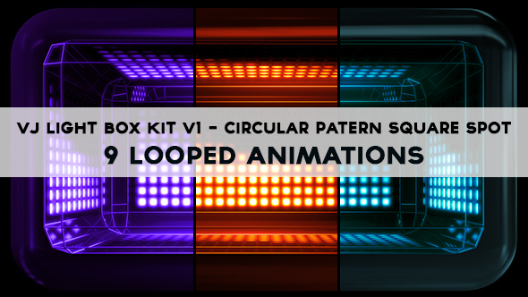 Vj Light Box Kit V1 - Circular Patern Square Spot Pack