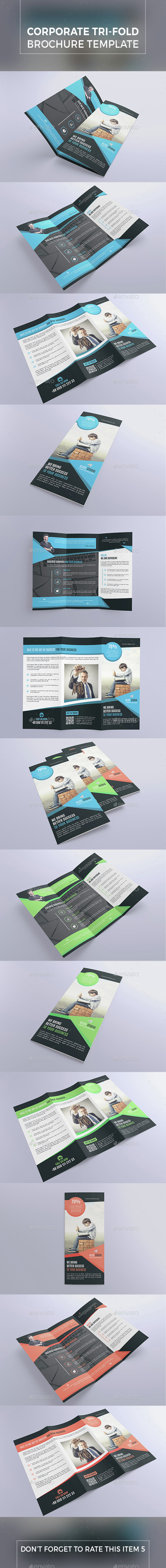 Corporate Tri-Fold Brochure Template - Corporate Brochures
