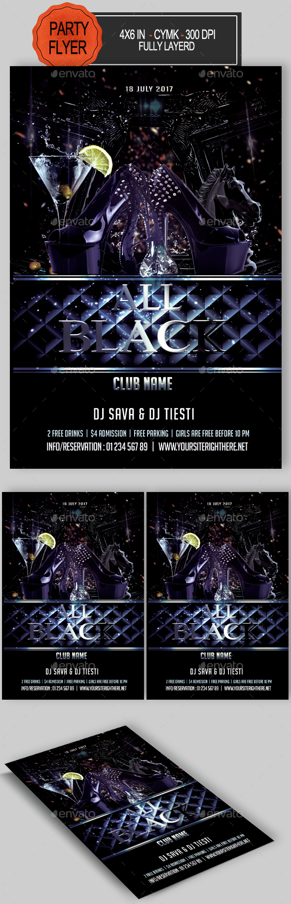 Black Party Flyer - Clubs & Parties Events