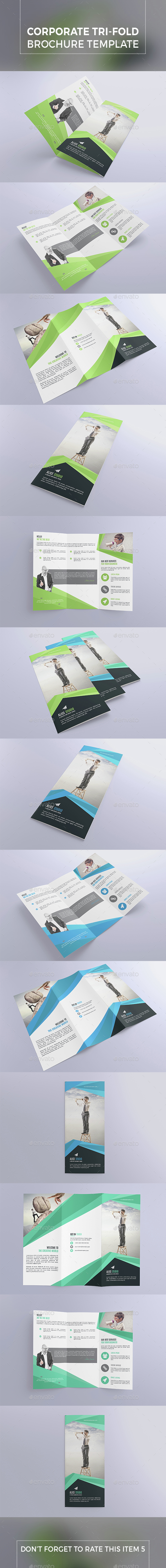 Corporate Tri-Fold Brochure Template - Corporate Brochures