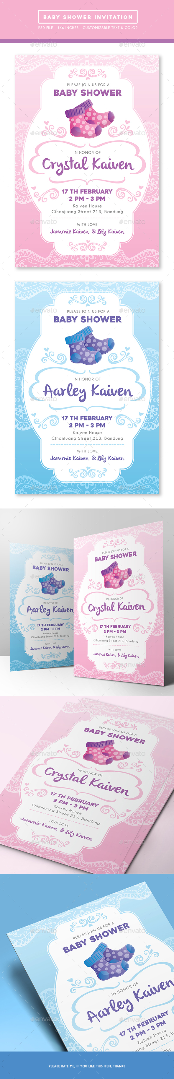 Baby Shower Invitation - Invitations Cards & Invites