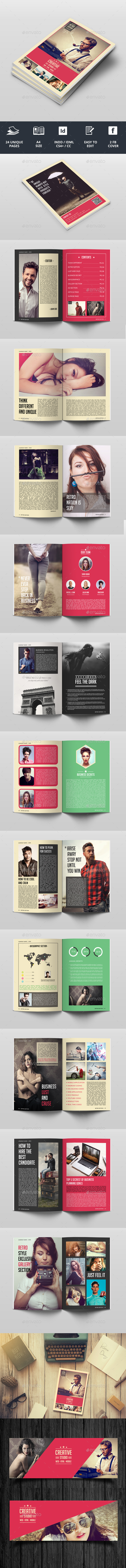 Retro Style Indesign Newsletter - Newsletters Print Templates