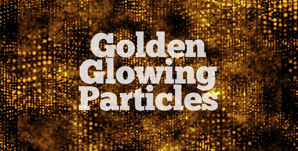 Golden Glowing Particles