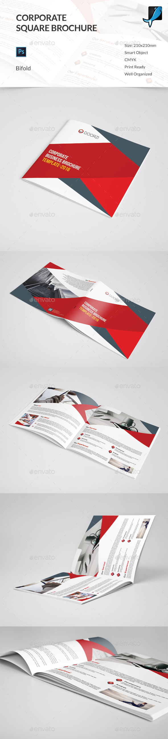 Square Bifold Brochure - Corporate Brochures