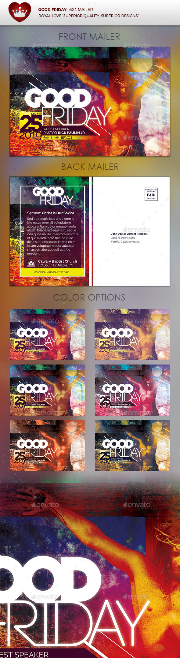 Good Friday Church Mailer - Church Flyers