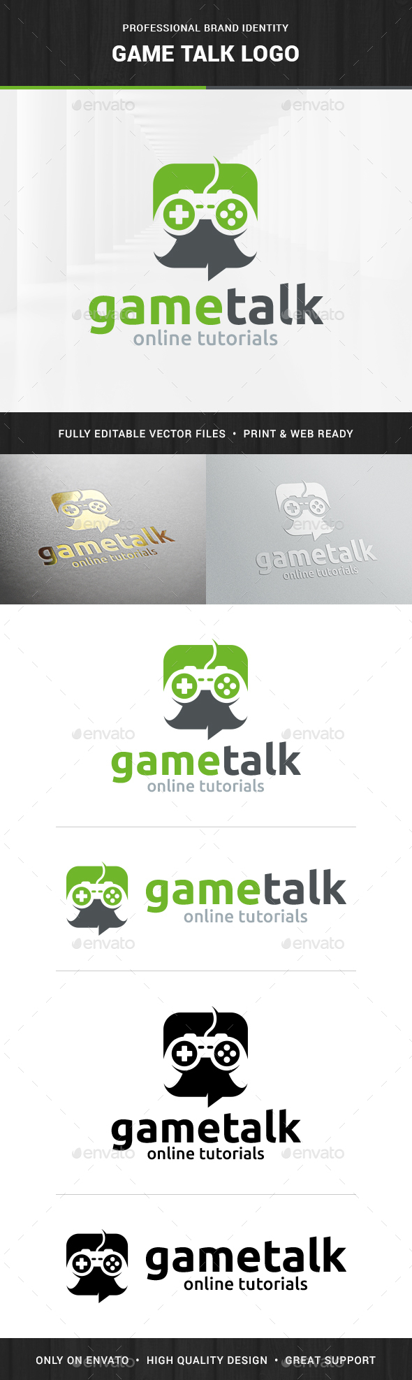 Game Talk Logo Template - Objects Logo Templates