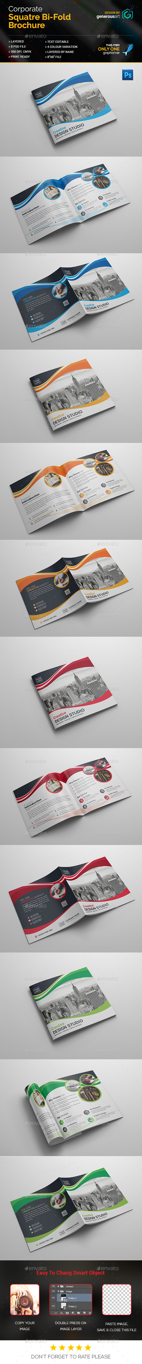 Square Bi-Fold Brochure - Corporate Brochures