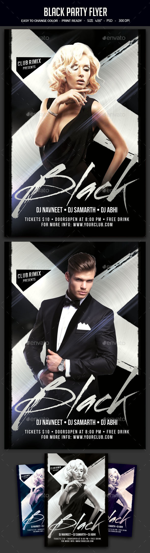 Black Party Flyer - Clubs & Parties Events