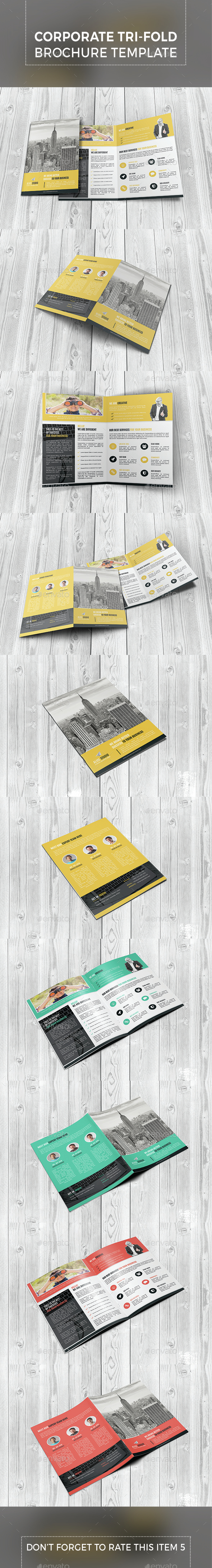 Corporate Bi-Fold Brochure Template - Corporate Brochures