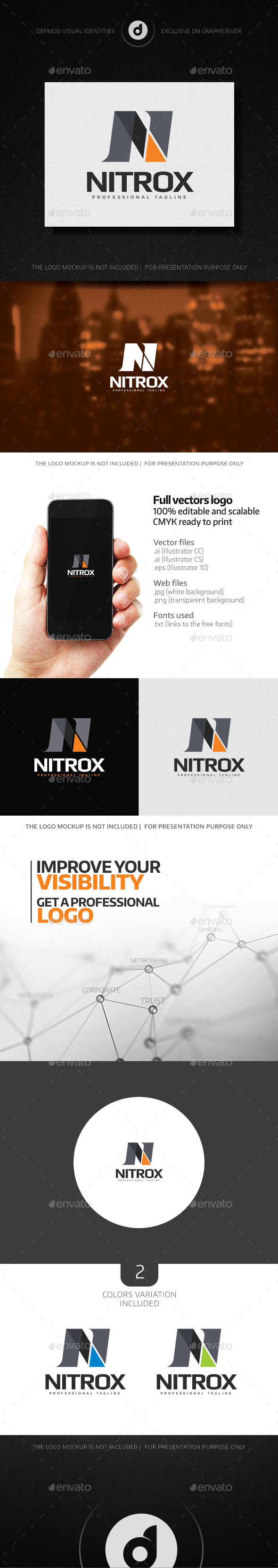 Nitrox Logo - Letters Logo Templates