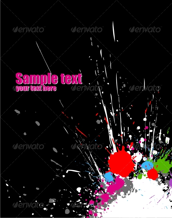 Color paint splashes background - Backgrounds Decorative