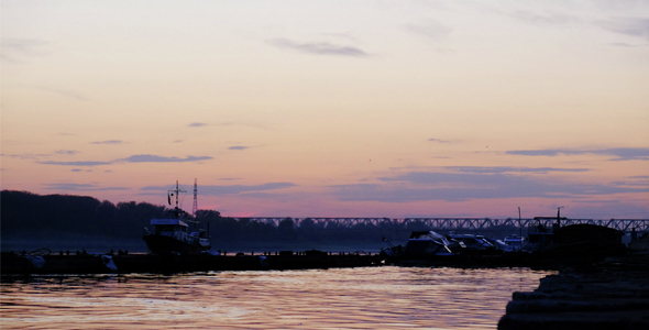 River Harbor Sunset