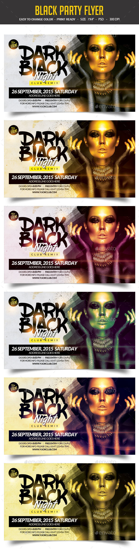 Black Party Flyer - Clubs & Parties Events