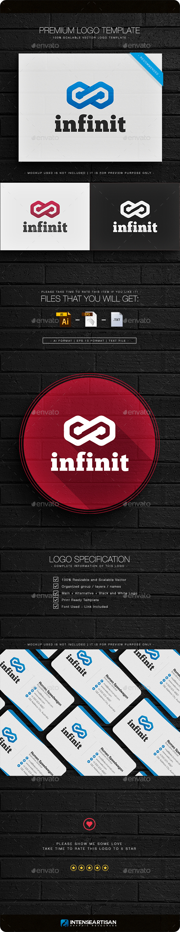 Infinite Logo - Numbers Logo Templates