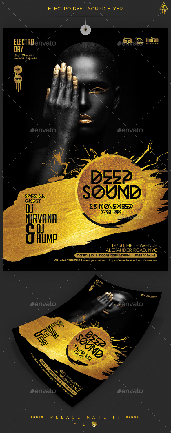 Electro Deep Sound Flyer - Clubs & Parties Events