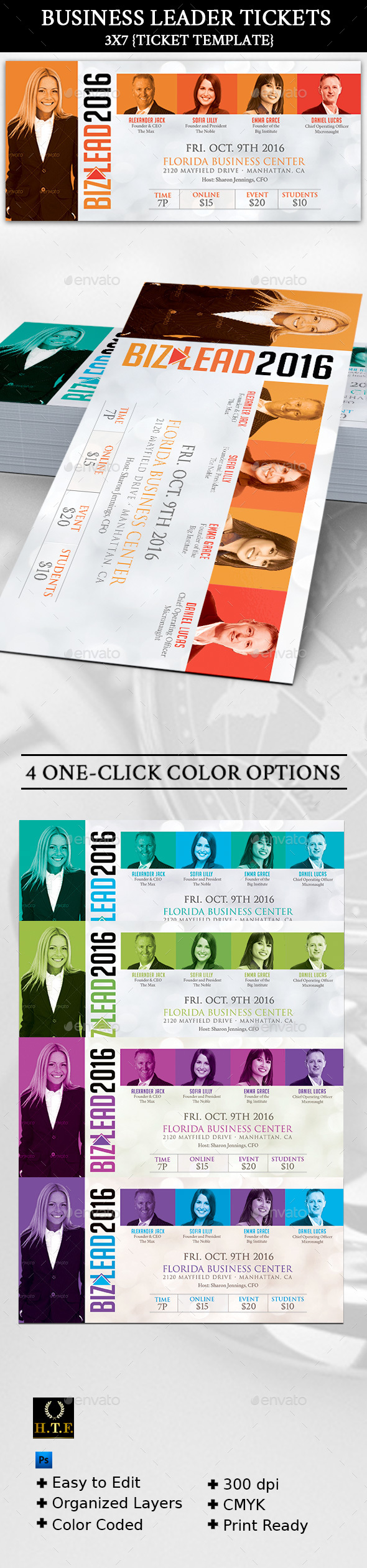 Business Leader Ticket - Corporate Business Cards