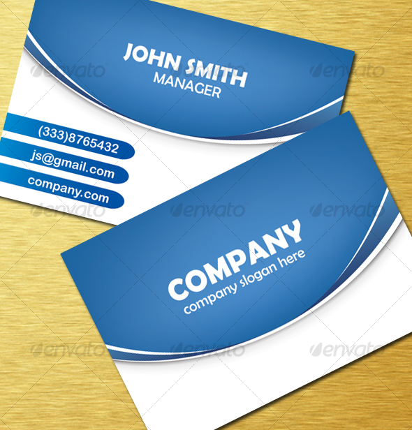 Modern Blue Vector Card - Creative Business Cards