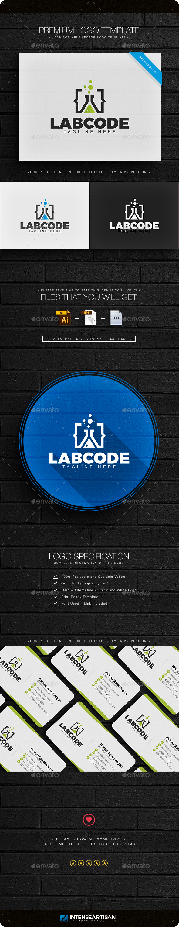 Lab Code Logo - Objects Logo Templates