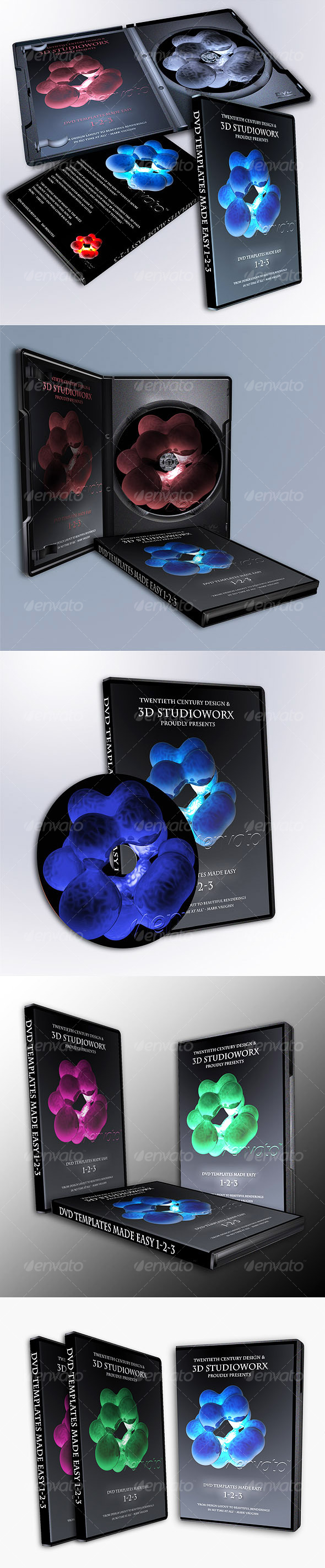 3D DVD TEMPLATE in 1-2-3 - 3D Renders Graphics